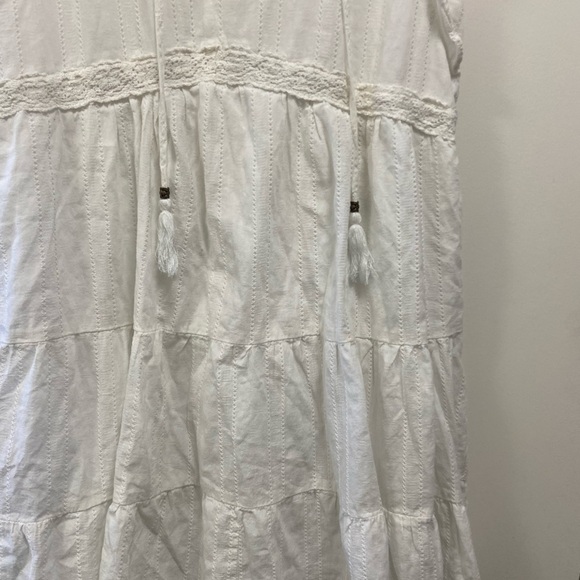 Sonoma Large eyelet White Smocked Midi Sundress with Flutter Sleeves - Picture 2 of 8